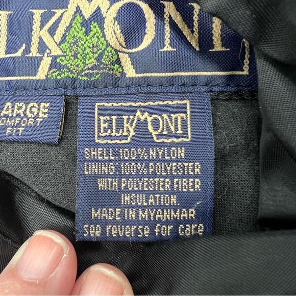 Vintage 70’s Elk‎ Mont MA-1 flight jacket size L black and orange. Ribbed collar - Picture 6 of 15